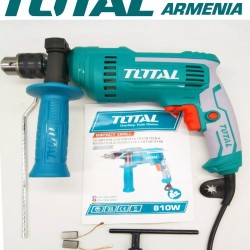 Electric Impact Drill / 810 W / 0– 2800 rpm / 13 mm / 44800 bpm