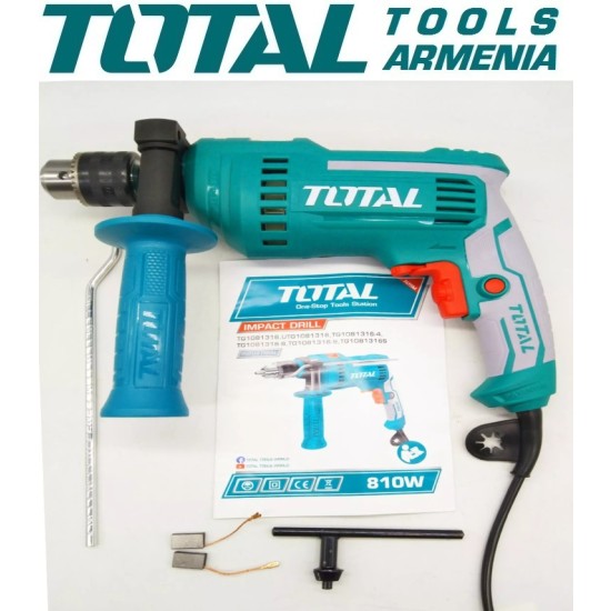 Electric Impact Drill / 810 W / 0– 2800 rpm / 13 mm / 44800 bpm Electric Impact Drill / 810 W / 0– 2800 rpm / 13 mm / 44800 bpm