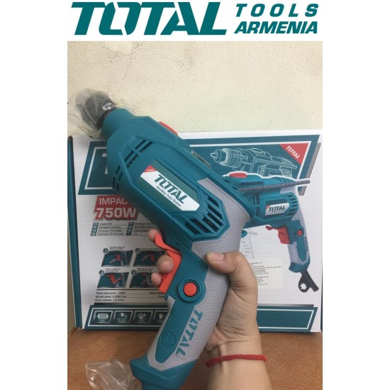 Electric Impact Drill / 750 W / 0–3000 rpm / 13 mm / 48000 bpm Electric Impact Drill / 750 W / 0–3000 rpm / 13 mm / 48000 bpm