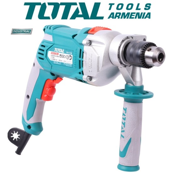Electric Impact Drill / 1010 W / 0–2800 rpm / 13 mm / 44800 bpm / INDUSTRIAL Electric Impact Drill / 1010 W / 0–2800 rpm / 13 mm / 44800 bpm / INDUSTRIAL