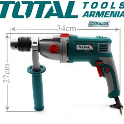 Electric Impact Drill /  1050 W / 0–2800 rpm / 16 mm / 48000 bpm / INDUSTRIAL