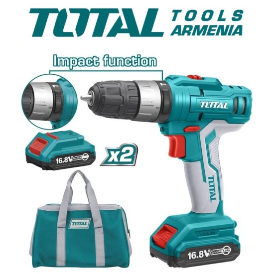 Cordless Impact Drill- Screwdriver 16,8V/1,5A/28Nm +1 battery Cordless Impact Drill- Screwdriver 16,8V/1,5A/28Nm +1 battery