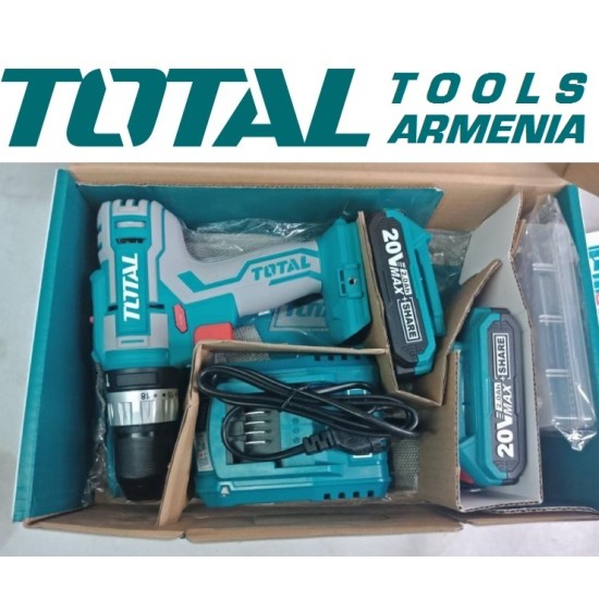 Cordless Impact Drill- Screwdriver / 20V / 2A / 45Nm /+1 Battery Cordless Impact Drill- Screwdriver / 20V / 2A / 45Nm /+1 Battery