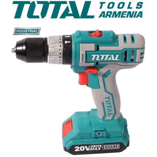 Cordless Impact Drill- Screwdriver / 20V / 2A / 55Nm /+1 Battery / INDUSTRIAL Cordless Impact Drill- Screwdriver / 20V / 2A / 55Nm /+1 Battery / INDUSTRIAL