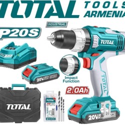 Cordless Impact Drill- Screwdriver / 20V / 2A / 55Nm /+1 Battery / INDUSTRIAL