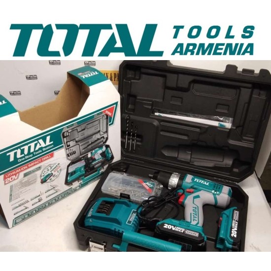 Cordless Impact Drill- Screwdriver / 20V / 2A / 55Nm /+1 Battery / INDUSTRIAL Cordless Impact Drill- Screwdriver / 20V / 2A / 55Nm /+1 Battery / INDUSTRIAL