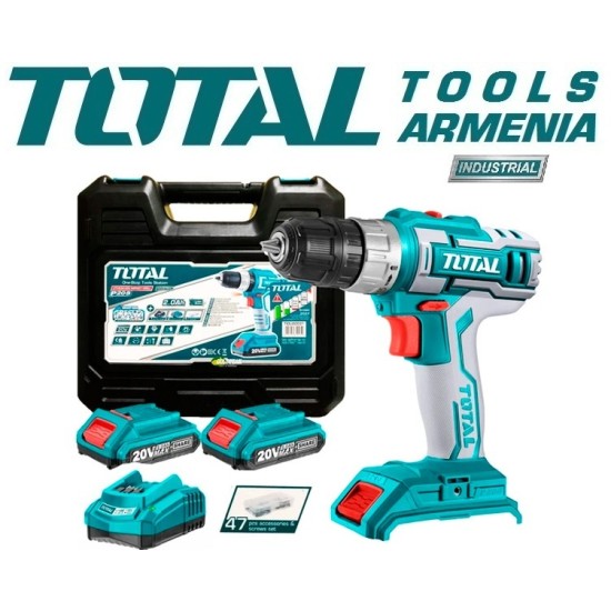 Cordless Impact Drill- Screwdriver / 20V / 2A / 55Nm /+1 Battery / INDUSTRIAL Cordless Impact Drill- Screwdriver / 20V / 2A / 55Nm /+1 Battery / INDUSTRIAL