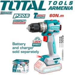 Lithium-ion compact brushless impact drill 20V