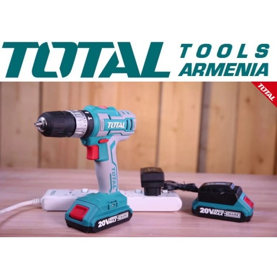 Cordless Impact Drill- Screwdriver / 20V / 2A / 60Nm / + 2 Battery Cordless Impact Drill- Screwdriver / 20V / 2A / 60Nm / + 2 Battery