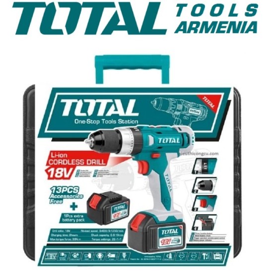 Cordless Impact Drill- Screwdriver 18V/1.5A/30Nm +1 battery Cordless Impact Drill- Screwdriver 18V/1.5A/30Nm +1 battery