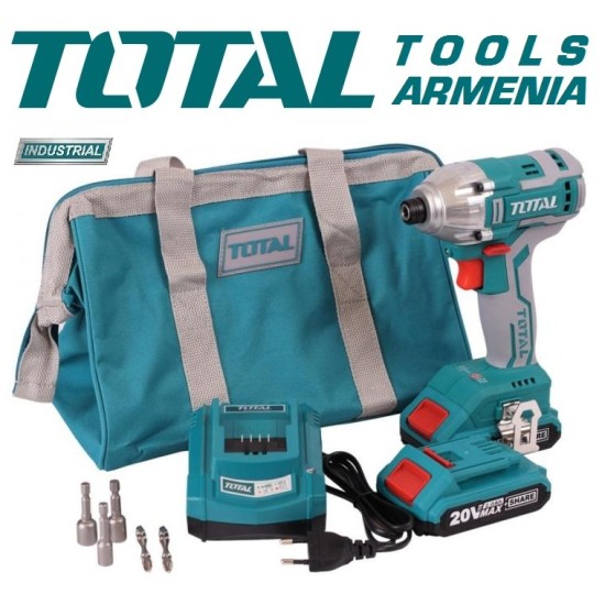 Cordless Impact Drill- Screwdriver 20V/2A/170 Nm / +1 battery / INDUSTRIAL Cordless Impact Drill- Screwdriver 20V/2A/170 Nm / +1 battery / INDUSTRIAL