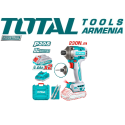 Cordless Impact Drill- Screwdriver 20V/2A/170 Nm / +1 battery / INDUSTRIAL
