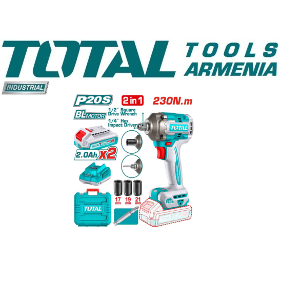 Cordless Impact Drill- Screwdriver 20V/2A/170 Nm / +1 battery / INDUSTRIAL Cordless Impact Drill- Screwdriver 20V/2A/170 Nm / +1 battery / INDUSTRIAL