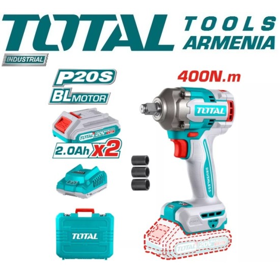 Impact wrench with 20V battery and charger Impact wrench with 20V battery and charger
