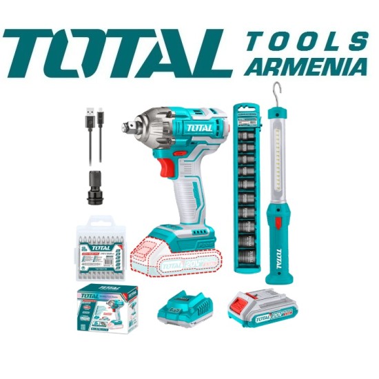 Cordless Impact Wrench and LED Flashlight Kit Cordless Impact Wrench and LED Flashlight Kit