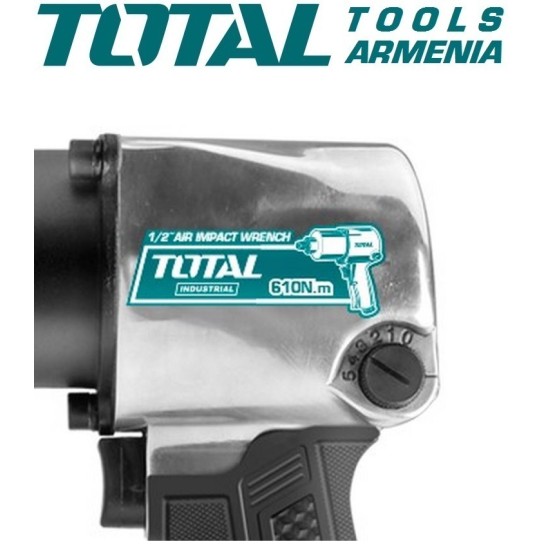 Pneumatic impact wrench 610 Nm/6.2 atm-1/2 inch Pneumatic impact wrench 610 Nm/6.2 atm-1/2 inch