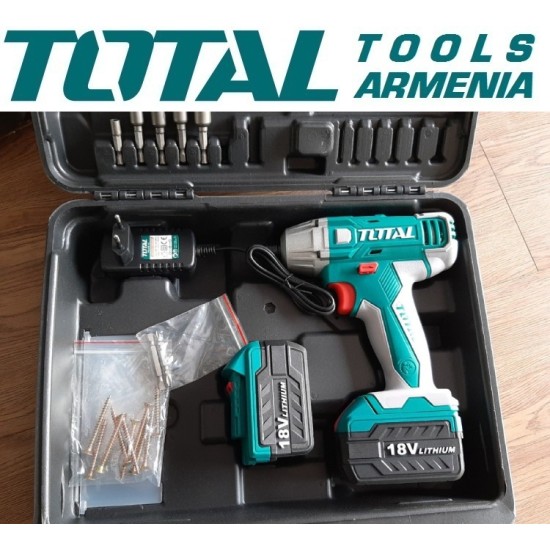 Cordless Impact Drill- Screwdriver 18V/1,5A/120 Nm +1 battery