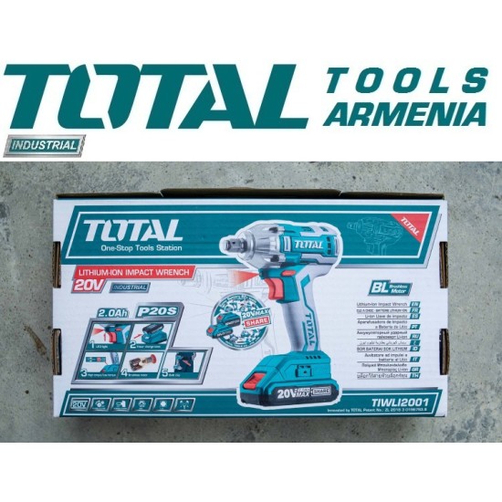 Li-ion impact wrench 20V/300 Nm / 1/2 inch
