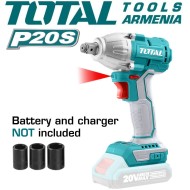 Li-ion impact wrench 20V / 300 Nm / 1/2 inch