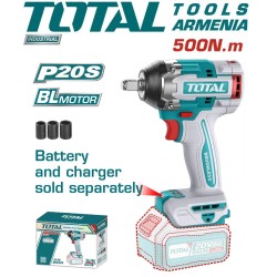 Battery impact wrench 20V / 500 Nm