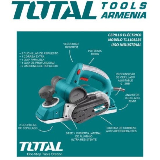 Electric planer TOTAL 1050 W Electric planer TOTAL 1050 W