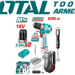 Combo set of cordless screwdriver, mixer, blender, battery and charger