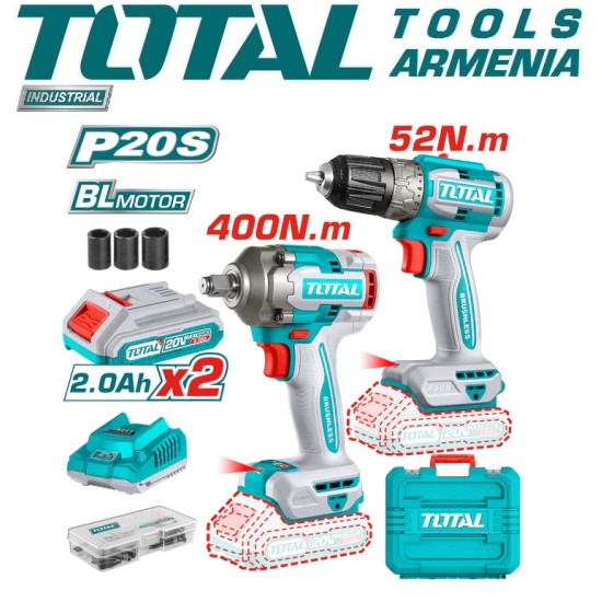 Combo set impact wrench and drill with battery Combo set impact wrench and drill with battery