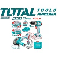 Combo set brushless cordless drill and angle grinder