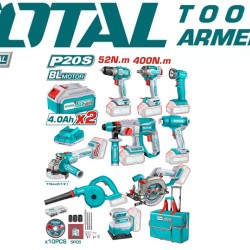 9 Pcs cordless industrial combo kit