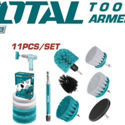 Cordless screwdriver with brush set