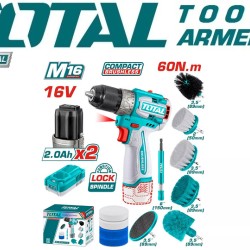 Cordless screwdriver with brush set