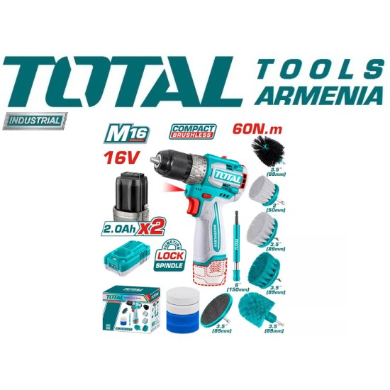 Cordless screwdriver with brush set Cordless screwdriver with brush set