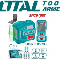 Laser level and distance measuring kit