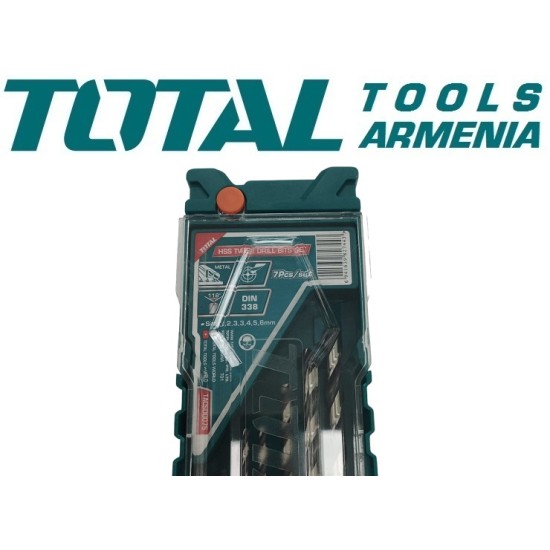 HSS twist drill bit set 7pcs