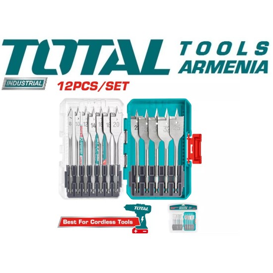 Flat drill set 12 pieces Flat drill set 12 pieces