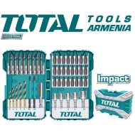 Impact screwdriver and HSS drill bits set 45 pcs