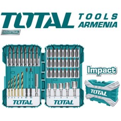 Impact screwdriver and HSS drill bits set 45 pcs
