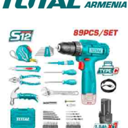 Impact Drill- Screwdriver 89 Pcs Tools set
