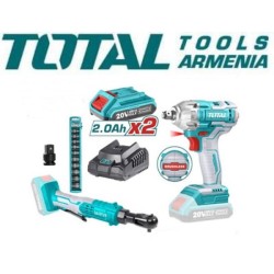 Cordless impact wrench and clamp 20V