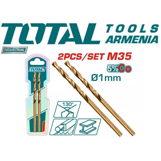 Cobalt drill HSS CO-M35 1mm Cobalt drill HSS CO-M35 1mm