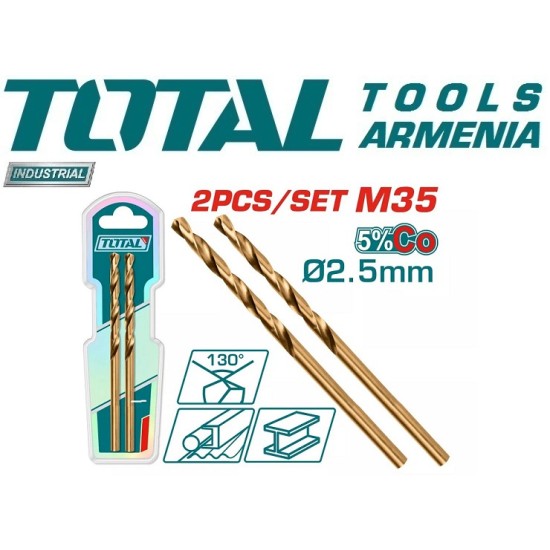 Cobalt drill HSS CO-M35 2.5mm Cobalt drill HSS CO-M35 2.5mm