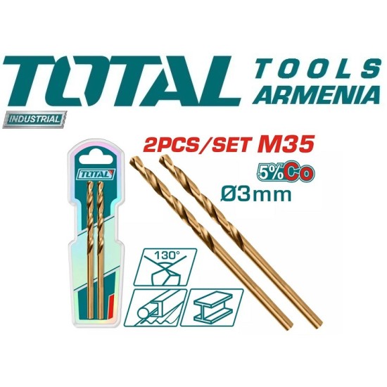 Cobalt drill HSS CO-M35 3mm Cobalt drill HSS CO-M35 3mm