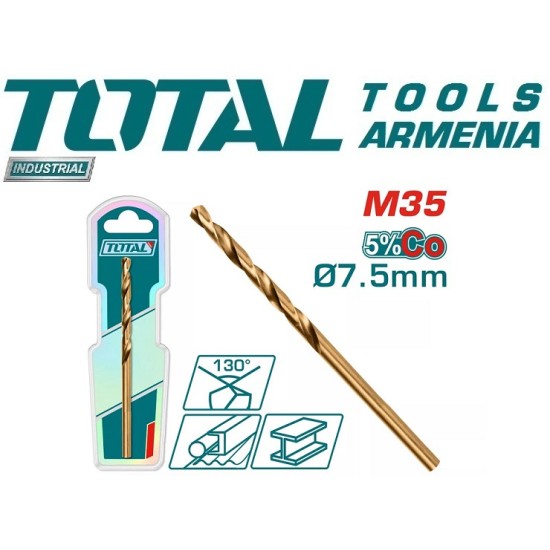Cobalt drill HSS CO-M35 7.5mm Cobalt drill HSS CO-M35 7.5mm