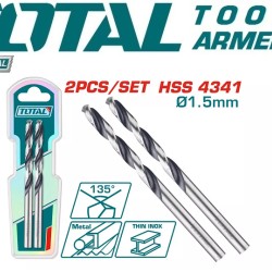 Metal drill bit set 2 pcs 1.5mm