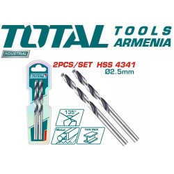 Metal drill bit set 2 pcs 2.5mm