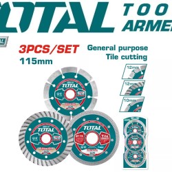 Dry cut diamond Disc set 3pcs 115mm
