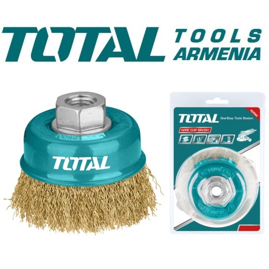Wire brush with cup 100mm