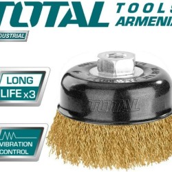 Wire brush with cup 100mm