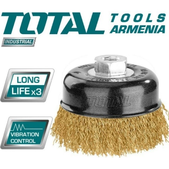 Wire brush with cup 75mm Wire brush with cup 75mm