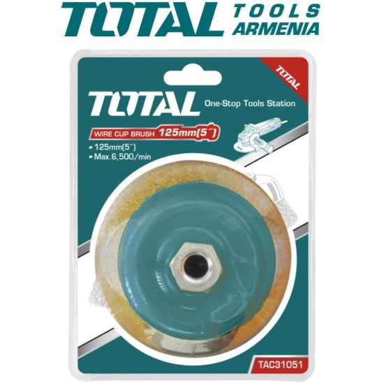 Wire brush with cup 125mm Wire brush with cup 125mm